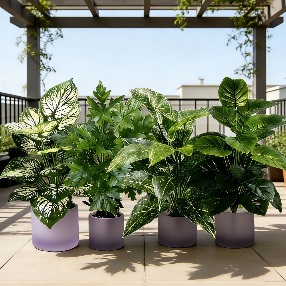 Dracaena Marginata - 4 قطع نباتات اصطناعية بـ 48